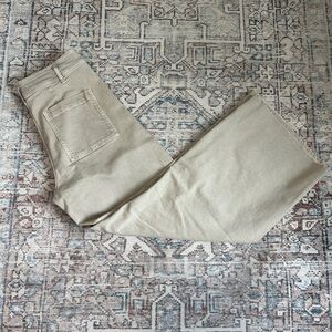 Zara Tan Straight-Leg Pants